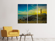 Laden Sie das Bild in den Galerie-Viewer, Leinwandbild 3-teilig Leuchtturm in Portland