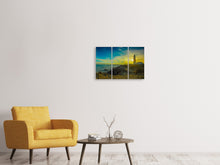 Laden Sie das Bild in den Galerie-Viewer, Leinwandbild 3-teilig Leuchtturm in Portland