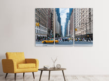 Laden Sie das Bild in den Galerie-Viewer, Leinwandbild 3-teilig Mitten in Manhattan