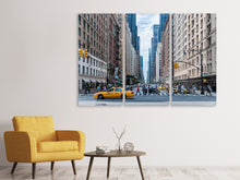 Laden Sie das Bild in den Galerie-Viewer, Leinwandbild 3-teilig Mitten in Manhattan