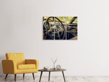 Laden Sie das Bild in den Galerie-Viewer, Leinwandbild 3-teilig Zerfallener Oldtimer