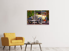 Laden Sie das Bild in den Galerie-Viewer, Leinwandbild 3-teilig Gepflegter Oldtimer