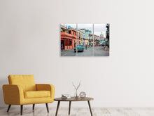 Laden Sie das Bild in den Galerie-Viewer, Leinwandbild 3-teilig Oldtimer Kuba