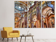 Laden Sie das Bild in den Galerie-Viewer, Leinwandbild 3-teilig Barocke Kirche