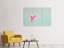 Laden Sie das Bild in den Galerie-Viewer, Leinwandbild 3-teilig Blumen Origami