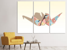 Laden Sie das Bild in den Galerie-Viewer, Leinwandbild 3-teilig Buntes Origami