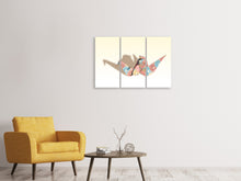 Laden Sie das Bild in den Galerie-Viewer, Leinwandbild 3-teilig Buntes Origami