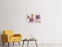 Laden Sie das Bild in den Galerie-Viewer, Leinwandbild 3-teilig Origami Bunte Sterne