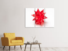 Laden Sie das Bild in den Galerie-Viewer, Leinwandbild 3-teilig Roter Weihnachtsstern