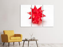 Laden Sie das Bild in den Galerie-Viewer, Leinwandbild 3-teilig Roter Weihnachtsstern