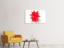 Laden Sie das Bild in den Galerie-Viewer, Leinwandbild 3-teilig Roter Weihnachtsstern