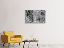 Laden Sie das Bild in den Galerie-Viewer, Leinwandbild 3-teilig Verzauberter Winterwald