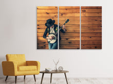 Laden Sie das Bild in den Galerie-Viewer, Leinwandbild 3-teilig Cooler Musiker