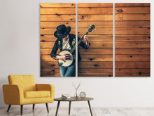 Laden Sie das Bild in den Galerie-Viewer, Leinwandbild 3-teilig Cooler Musiker