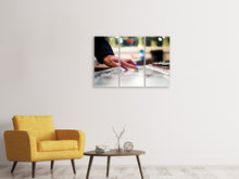 Laden Sie das Bild in den Galerie-Viewer, Leinwandbild 3-teilig Musik Macher