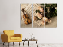 Laden Sie das Bild in den Galerie-Viewer, Leinwandbild 3-teilig Die Violine