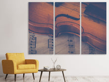 Laden Sie das Bild in den Galerie-Viewer, Leinwandbild 3-teilig Alte Violine
