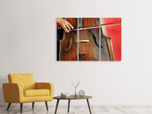 Laden Sie das Bild in den Galerie-Viewer, Leinwandbild 3-teilig Das Cello