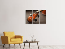 Laden Sie das Bild in den Galerie-Viewer, Leinwandbild 3-teilig Close up Geige