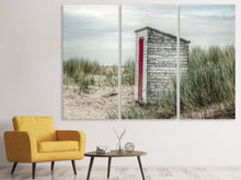 Laden Sie das Bild in den Galerie-Viewer, Leinwandbild 3-teilig Das kleine Strandhaus