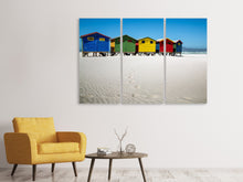 Laden Sie das Bild in den Galerie-Viewer, Leinwandbild 3-teilig Muizenberg Kapstadt