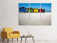 Laden Sie das Bild in den Galerie-Viewer, Leinwandbild 3-teilig Muizenberg Kapstadt