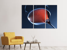 Laden Sie das Bild in den Galerie-Viewer, Leinwandbild 3-teilig Ein Glas Rose