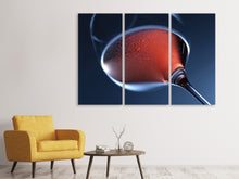 Laden Sie das Bild in den Galerie-Viewer, Leinwandbild 3-teilig Ein Glas Rose
