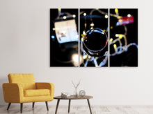 Laden Sie das Bild in den Galerie-Viewer, Leinwandbild 3-teilig Stimmungsvoller Rotwein