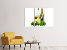 Laden Sie das Bild in den Galerie-Viewer, Leinwandbild 3-teilig Weisswein und Rotwein