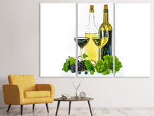 Laden Sie das Bild in den Galerie-Viewer, Leinwandbild 3-teilig Weisswein und Rotwein