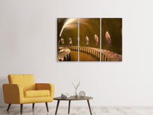 Laden Sie das Bild in den Galerie-Viewer, Leinwandbild 3-teilig Im Weinkeller