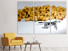Laden Sie das Bild in den Galerie-Viewer, Leinwandbild 3-teilig Weinkorken Sammlung