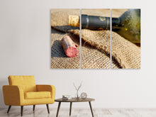 Laden Sie das Bild in den Galerie-Viewer, Leinwandbild 3-teilig Korken vom Rotwein