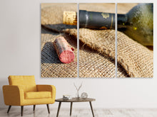 Laden Sie das Bild in den Galerie-Viewer, Leinwandbild 3-teilig Korken vom Rotwein