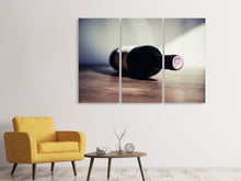 Laden Sie das Bild in den Galerie-Viewer, Leinwandbild 3-teilig Edler Rotwein