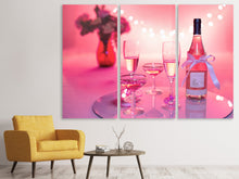 Laden Sie das Bild in den Galerie-Viewer, Leinwandbild 3-teilig Cheers in rosa-rot