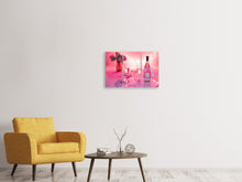 Laden Sie das Bild in den Galerie-Viewer, Leinwandbild 3-teilig Cheers in rosa-rot