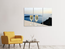 Laden Sie das Bild in den Galerie-Viewer, Leinwandbild 3-teilig Wir lieben Champagner
