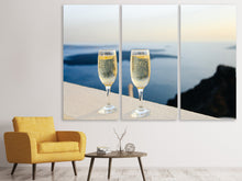 Laden Sie das Bild in den Galerie-Viewer, Leinwandbild 3-teilig Wir lieben Champagner