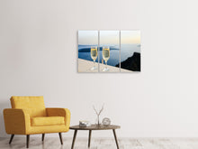 Laden Sie das Bild in den Galerie-Viewer, Leinwandbild 3-teilig Wir lieben Champagner