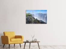Laden Sie das Bild in den Galerie-Viewer, Leinwandbild 3-teilig Über dem Wasserfall