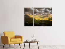Laden Sie das Bild in den Galerie-Viewer, Leinwandbild 3-teilig Mystische Bergwelt