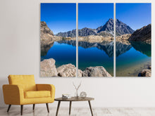 Laden Sie das Bild in den Galerie-Viewer, Leinwandbild 3-teilig Beruhigender Bergsee
