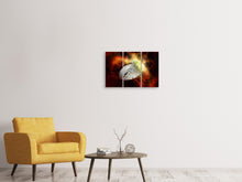 Laden Sie das Bild in den Galerie-Viewer, Leinwandbild 3-teilig Ufo im All