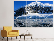 Laden Sie das Bild in den Galerie-Viewer, Leinwandbild 3-teilig Der Eissee