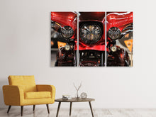 Laden Sie das Bild in den Galerie-Viewer, Leinwandbild 3-teilig Motorrad Männertraum