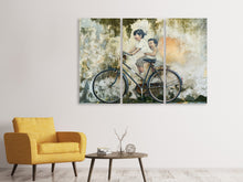 Laden Sie das Bild in den Galerie-Viewer, Leinwandbild 3-teilig Fahrrad Graffiti