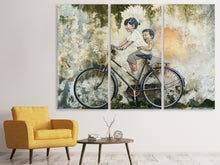 Laden Sie das Bild in den Galerie-Viewer, Leinwandbild 3-teilig Fahrrad Graffiti