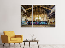 Laden Sie das Bild in den Galerie-Viewer, Leinwandbild 3-teilig Loft Graffiti